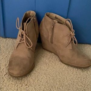 Suede booties size 6.5
